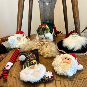 Festive Santa Claus Holiday Ornament Set